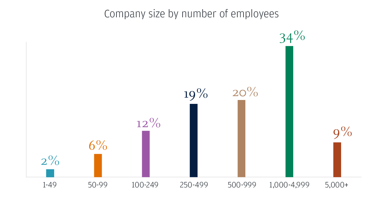 Company size by number of employees