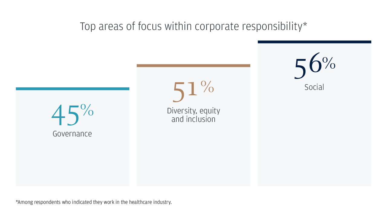 Top areas of focus within corporate responsibility