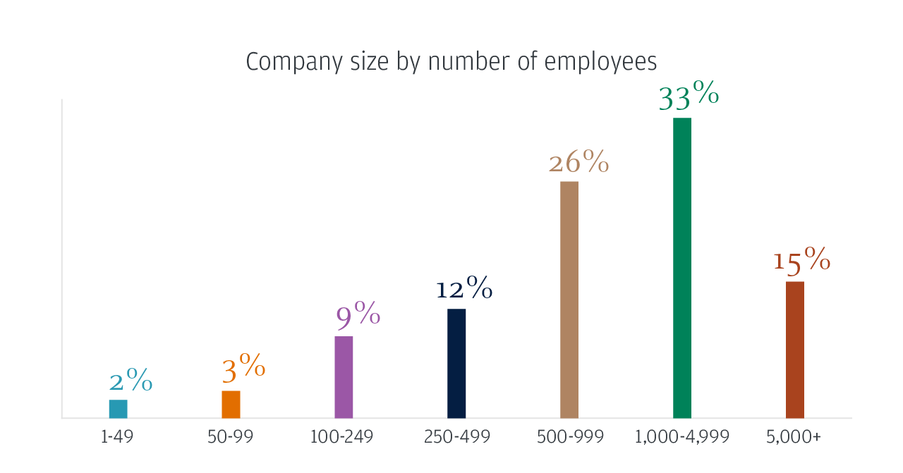 Company size by number of employees