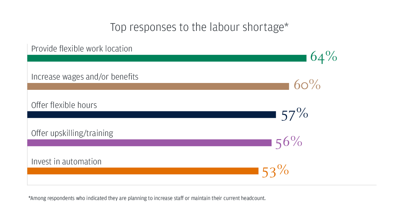 Top responses to the labour shortage