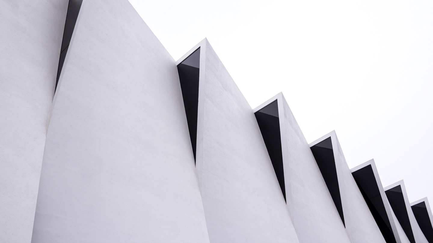 Abstract pattern of white building