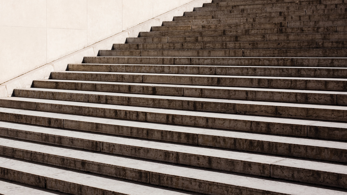 metal staircase by building