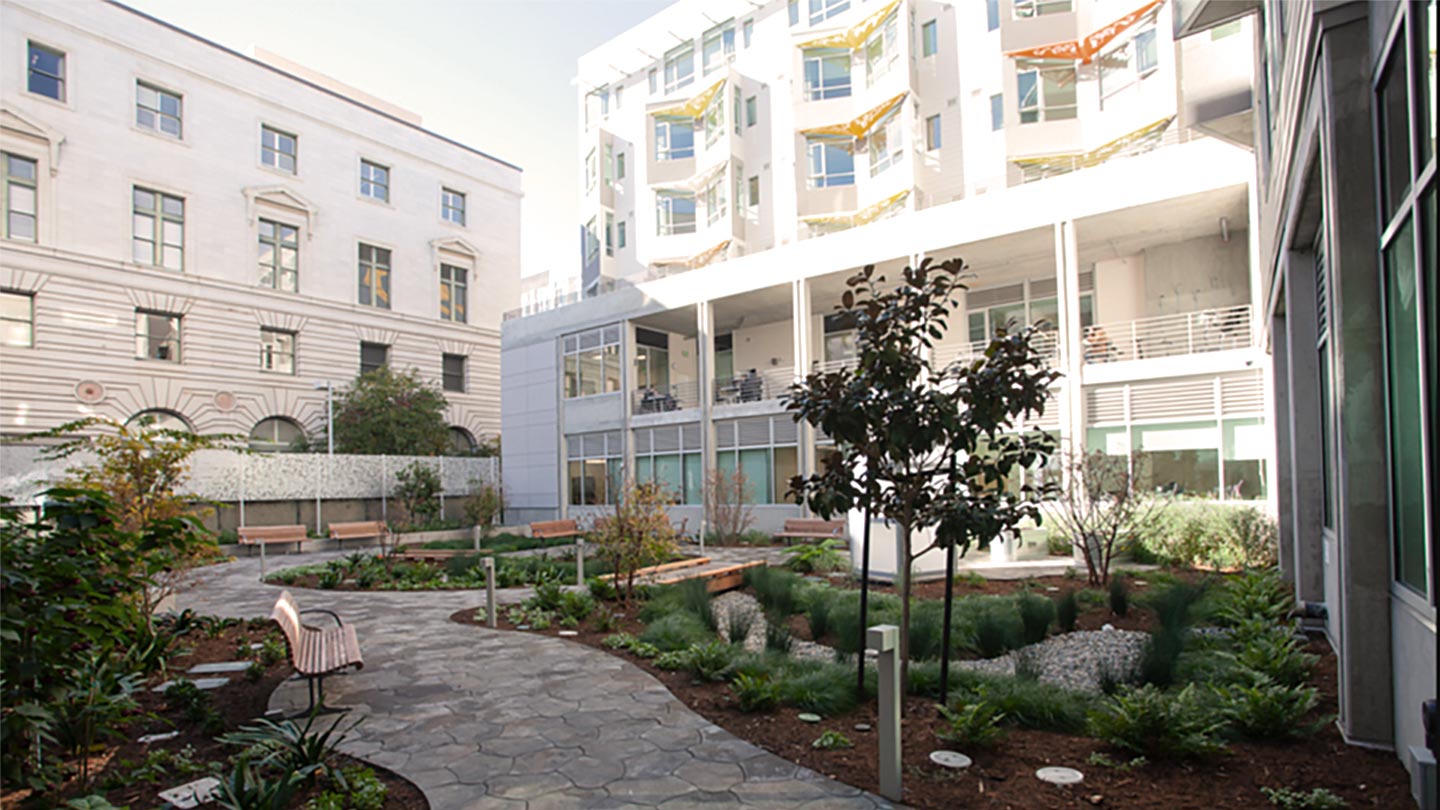 Apartments with a patio