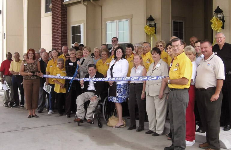 McIver attends the grand opening of the Village at Morningstar, a 100-unit affordable senior community, in Texas City, Texas.