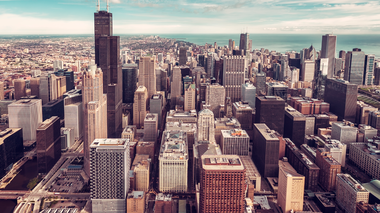 Chicago city skyline