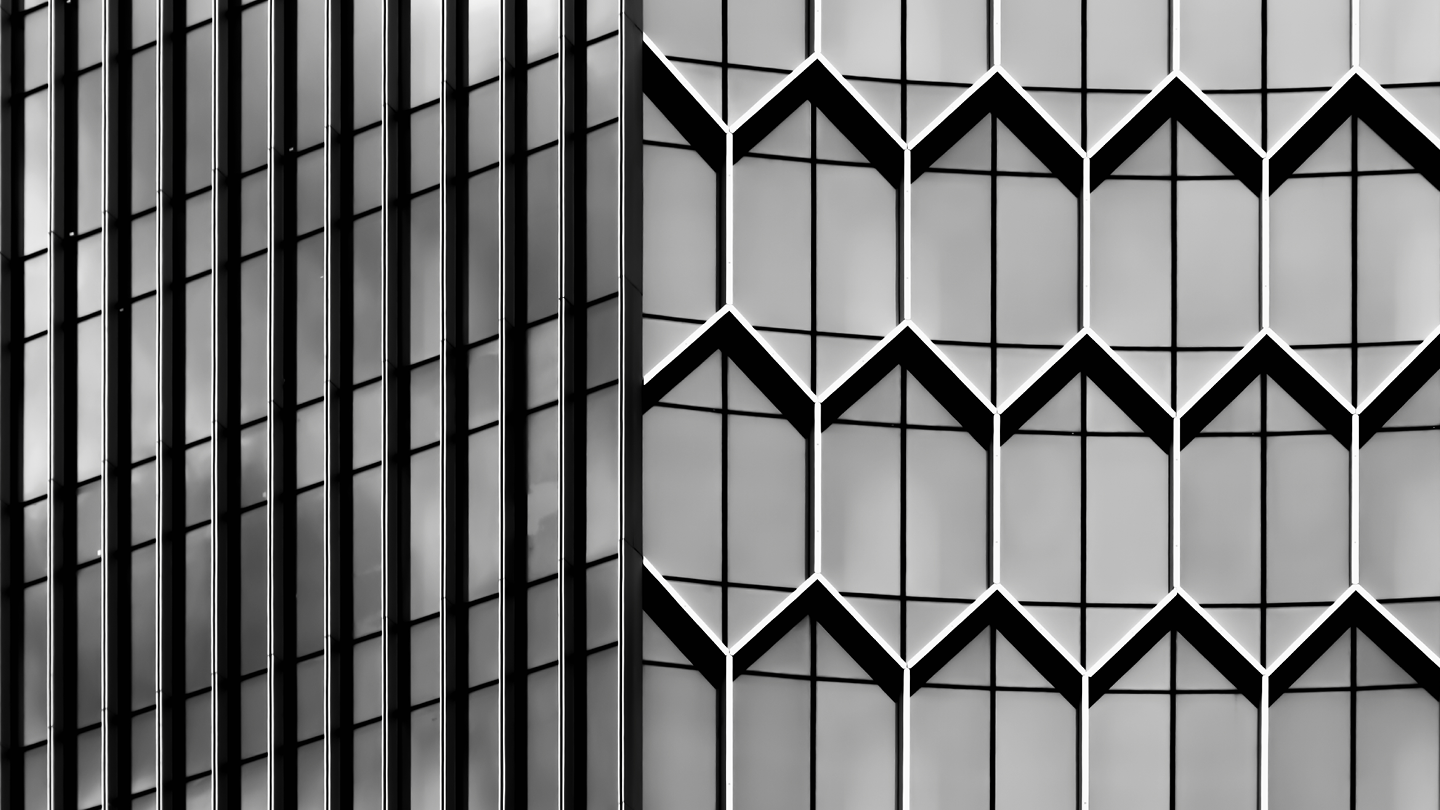 Abstract image of side of mirrored building