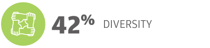 42% Diversity