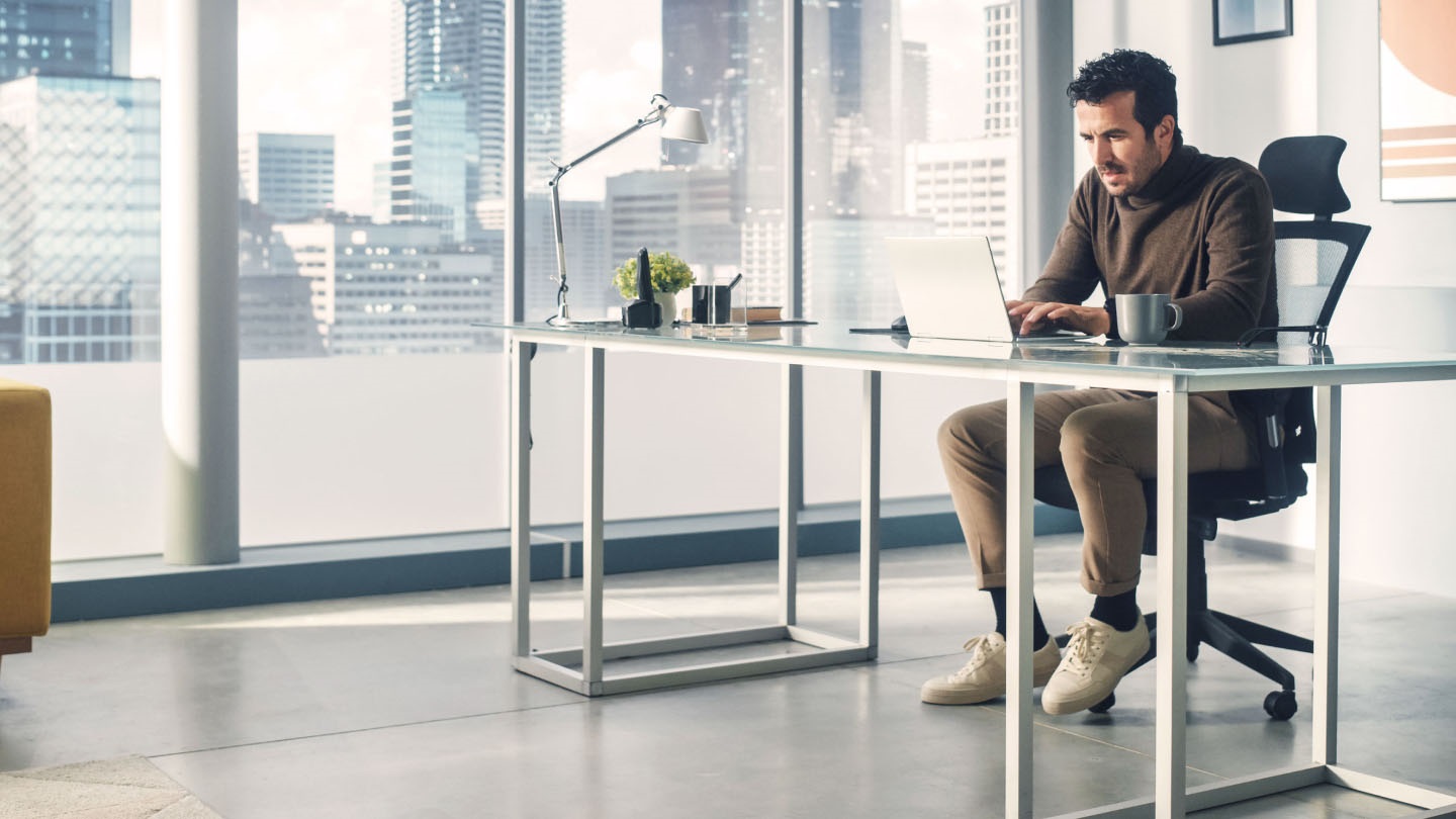 Man working at desk