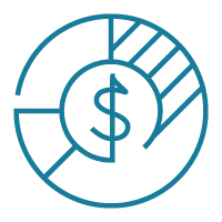 Icon of dollar sign in circle