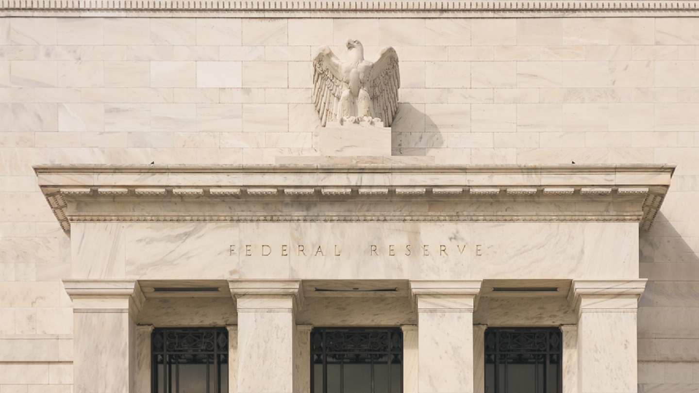business planning for a recession Marble facade of the Federal Reserve Building, Washington DC..