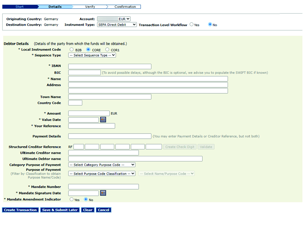 Figure 2 – SEPA Direct Debits