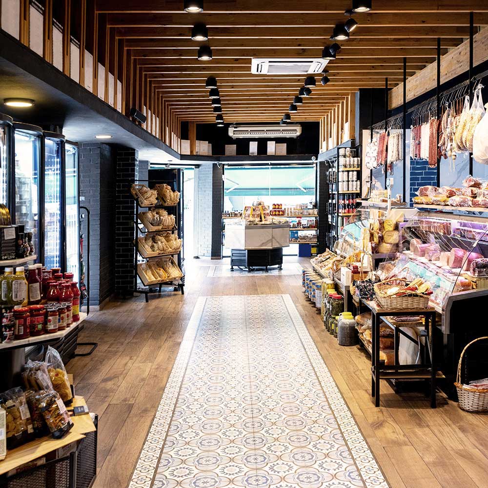Interior of deli shop