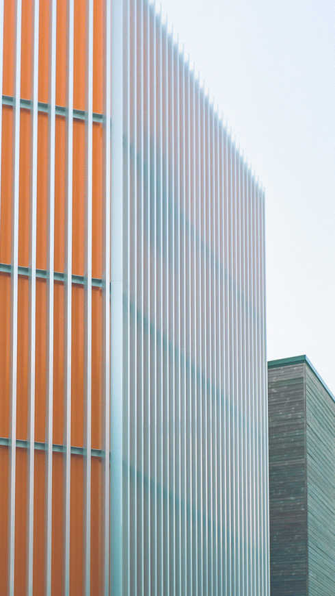 Buildings in urban setting