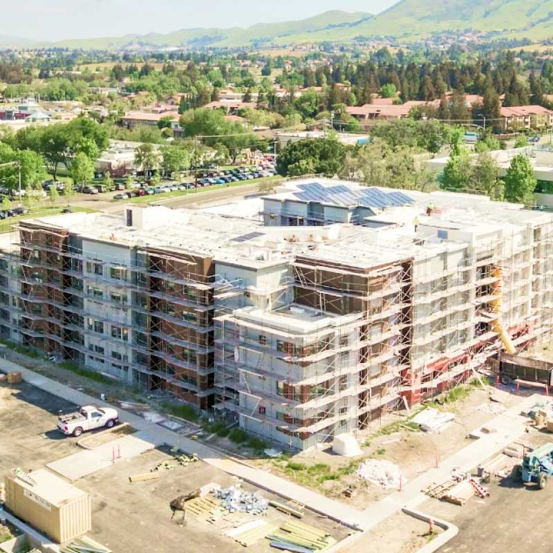 Construction site for multifamily building