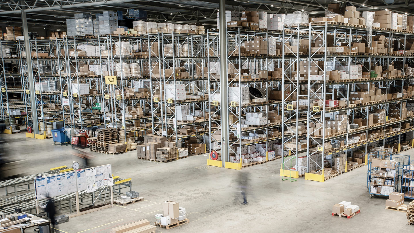 Inside of a warehouse