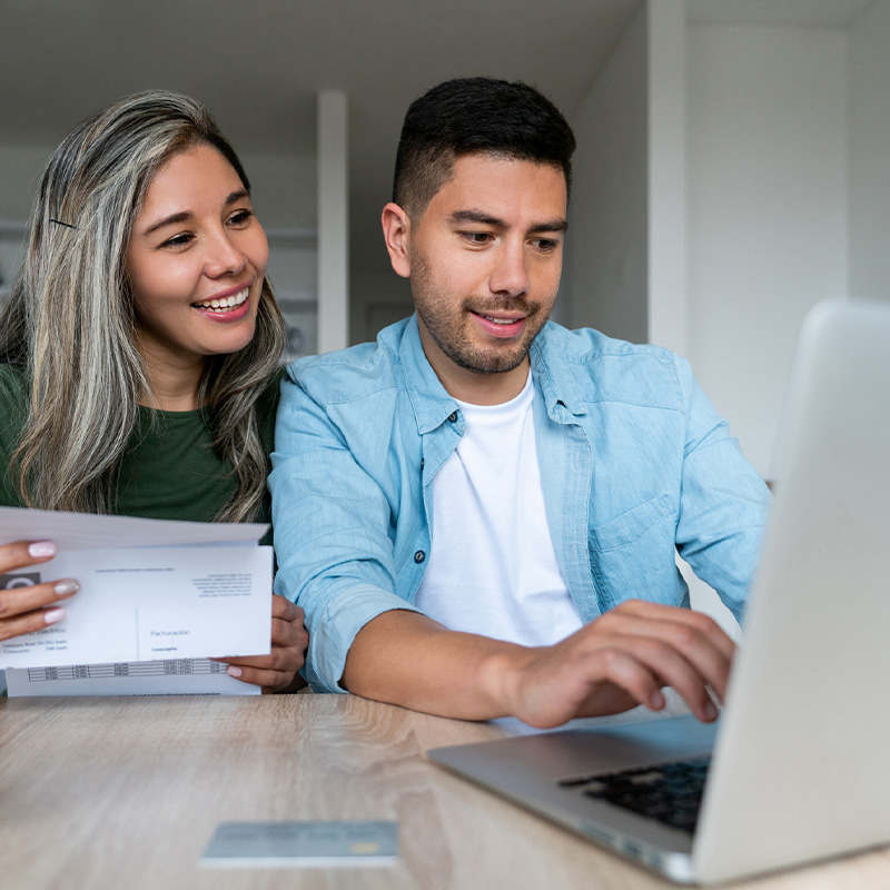 Couple on computer