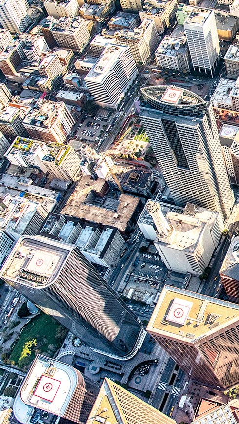 sky view of buildings in city