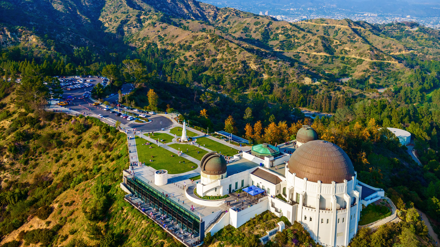 Los Angeles aerial view of observatory