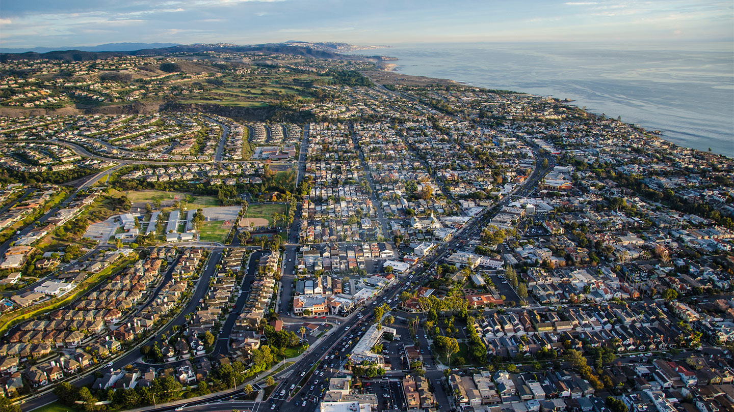 Orange county view from above