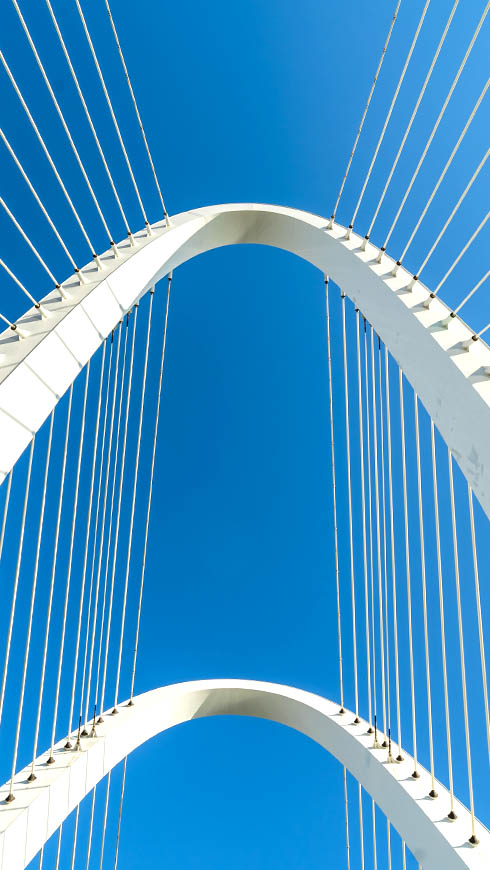 View of bridge looking up