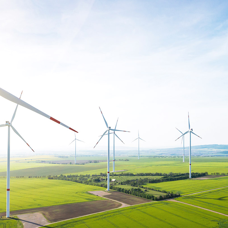 windmills on land