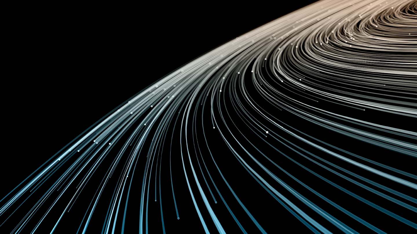 circular abstract art on black background banner
