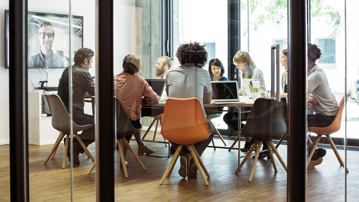 group meeting in conference room banner