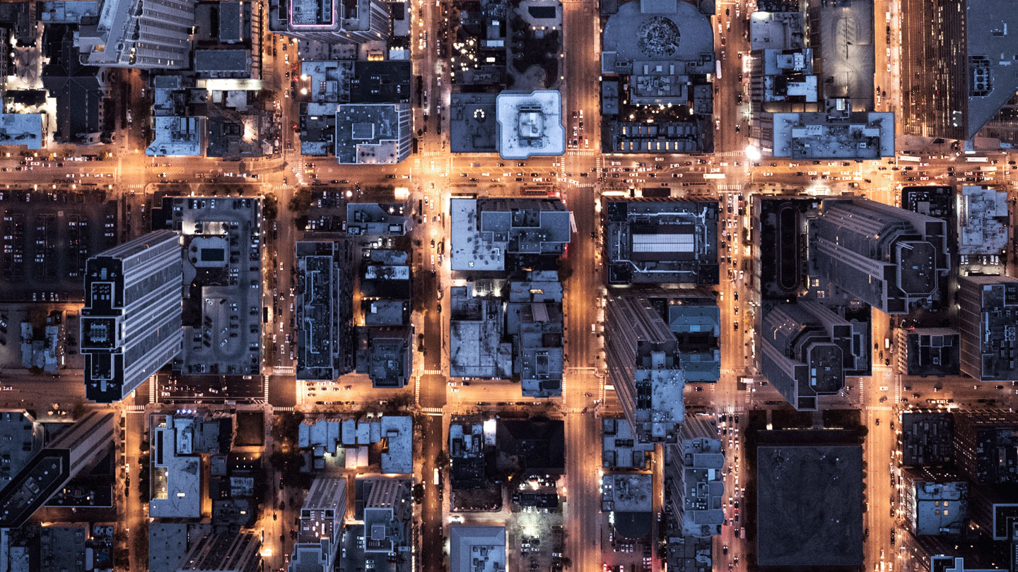 aerial view of city