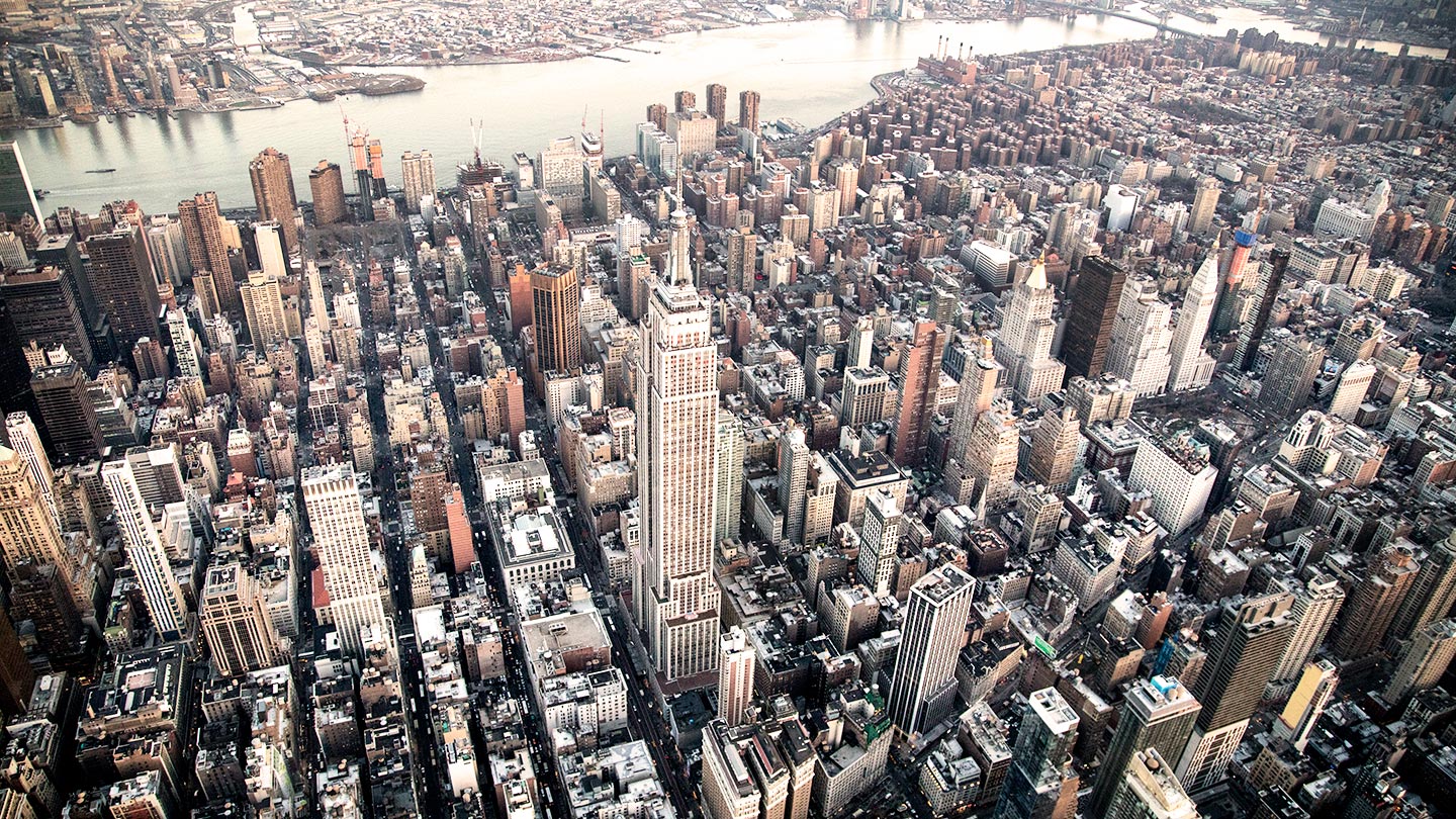 sky view of New york
