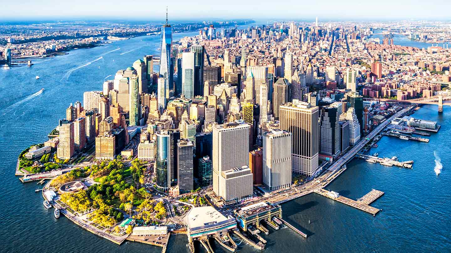 Aerial view of the New York skyline