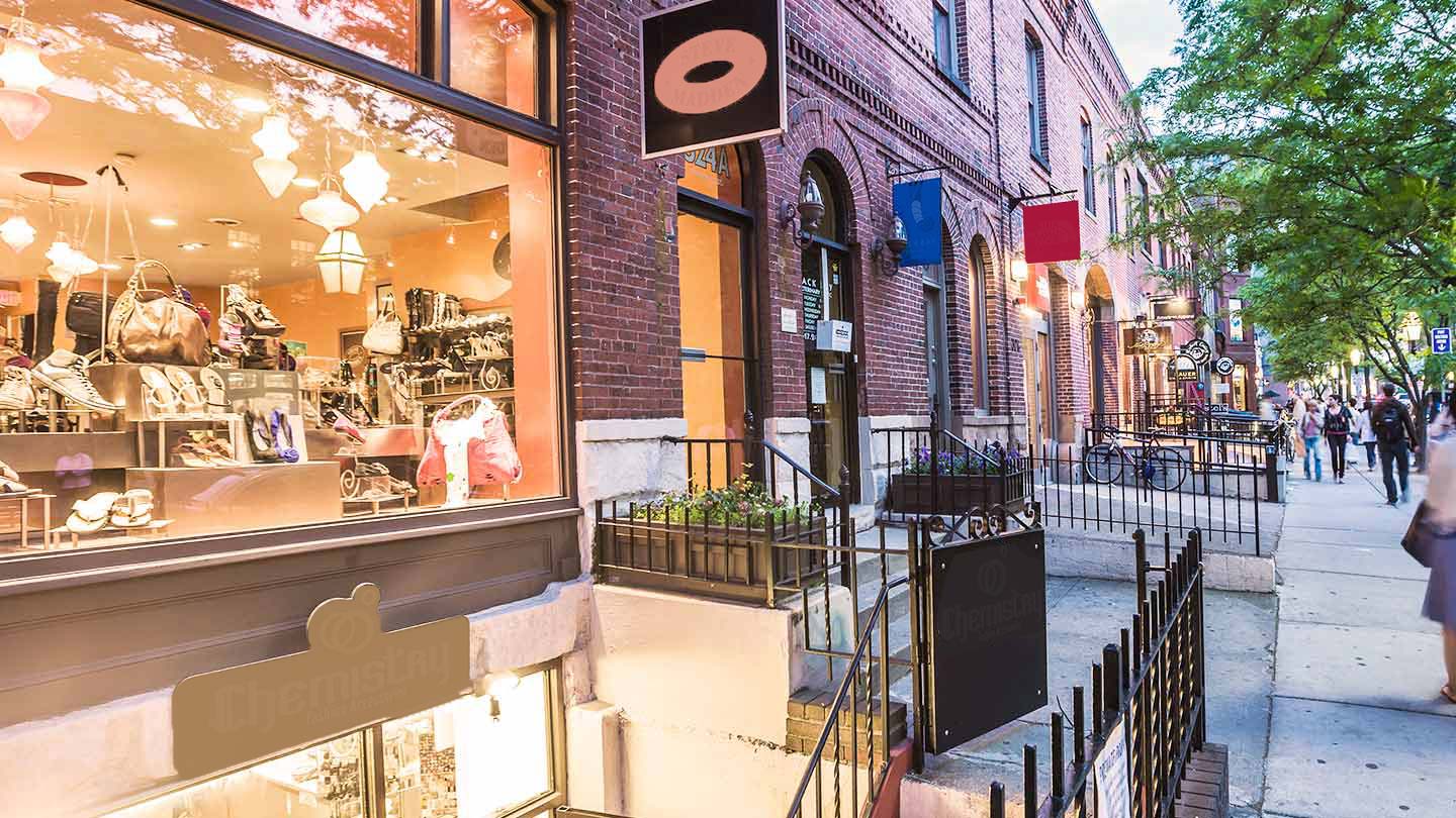 Retail shops on street