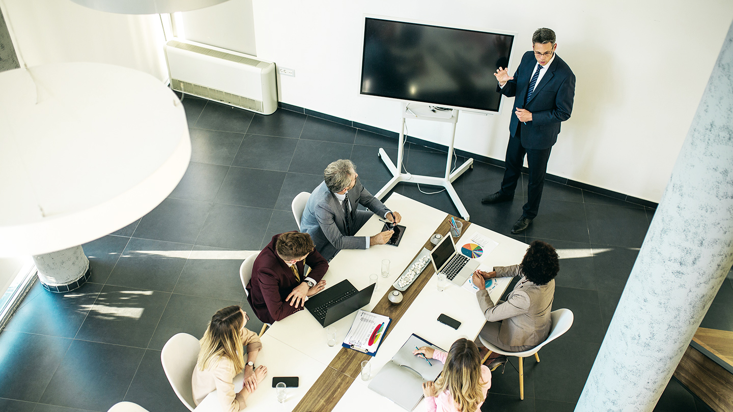 group of people having a meeting