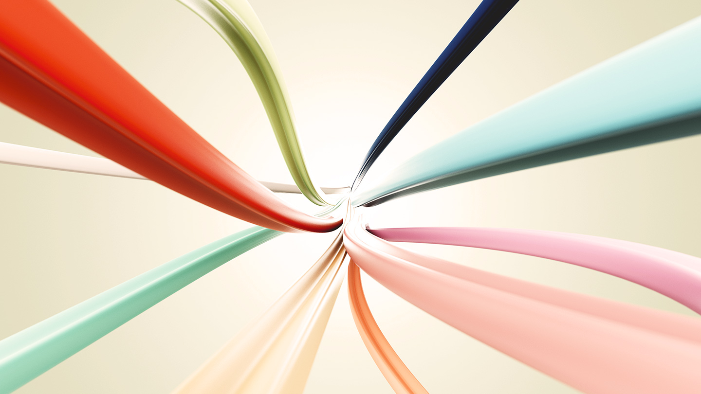 multi color wires in banner