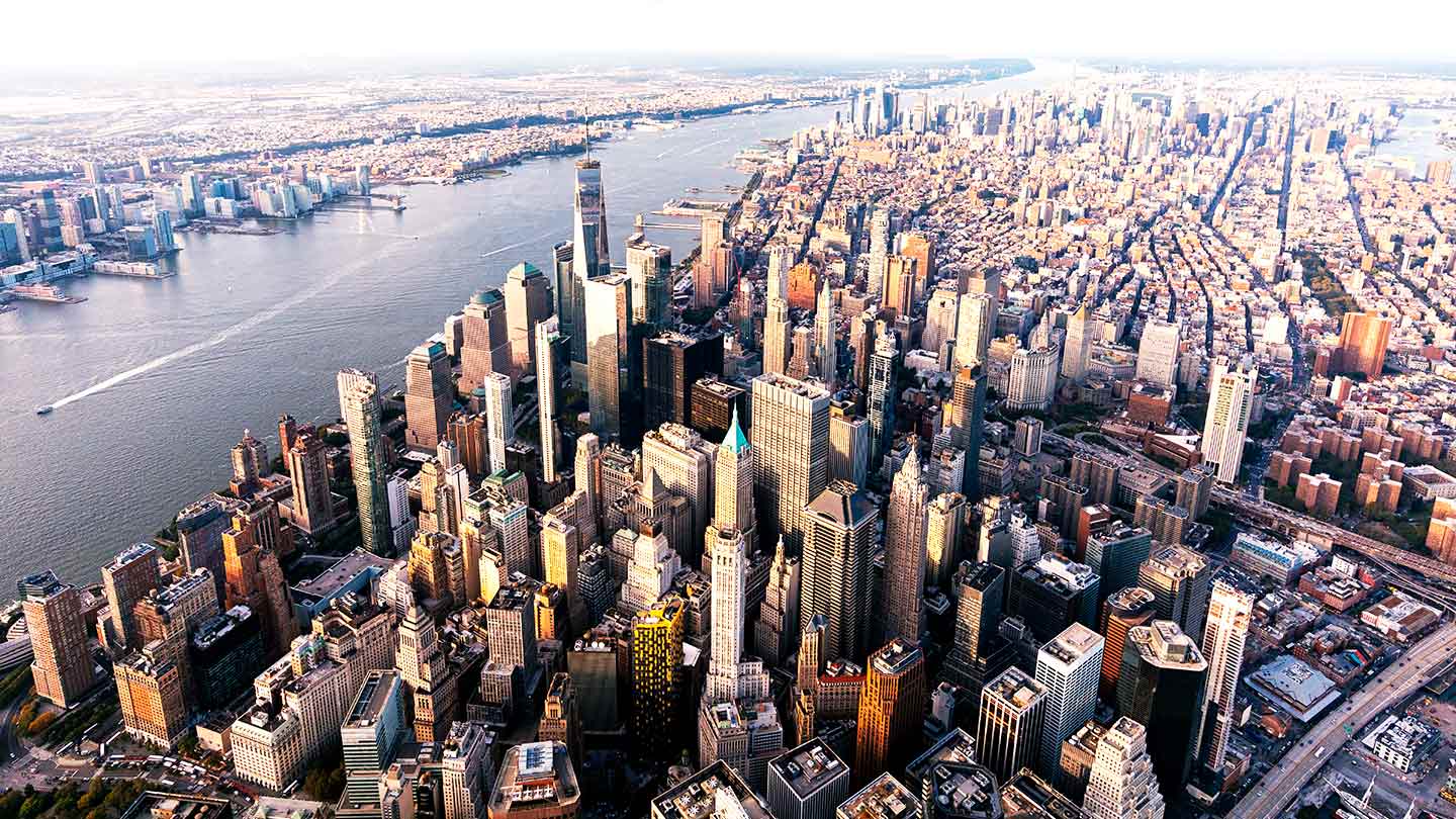 Skyline of a city banner