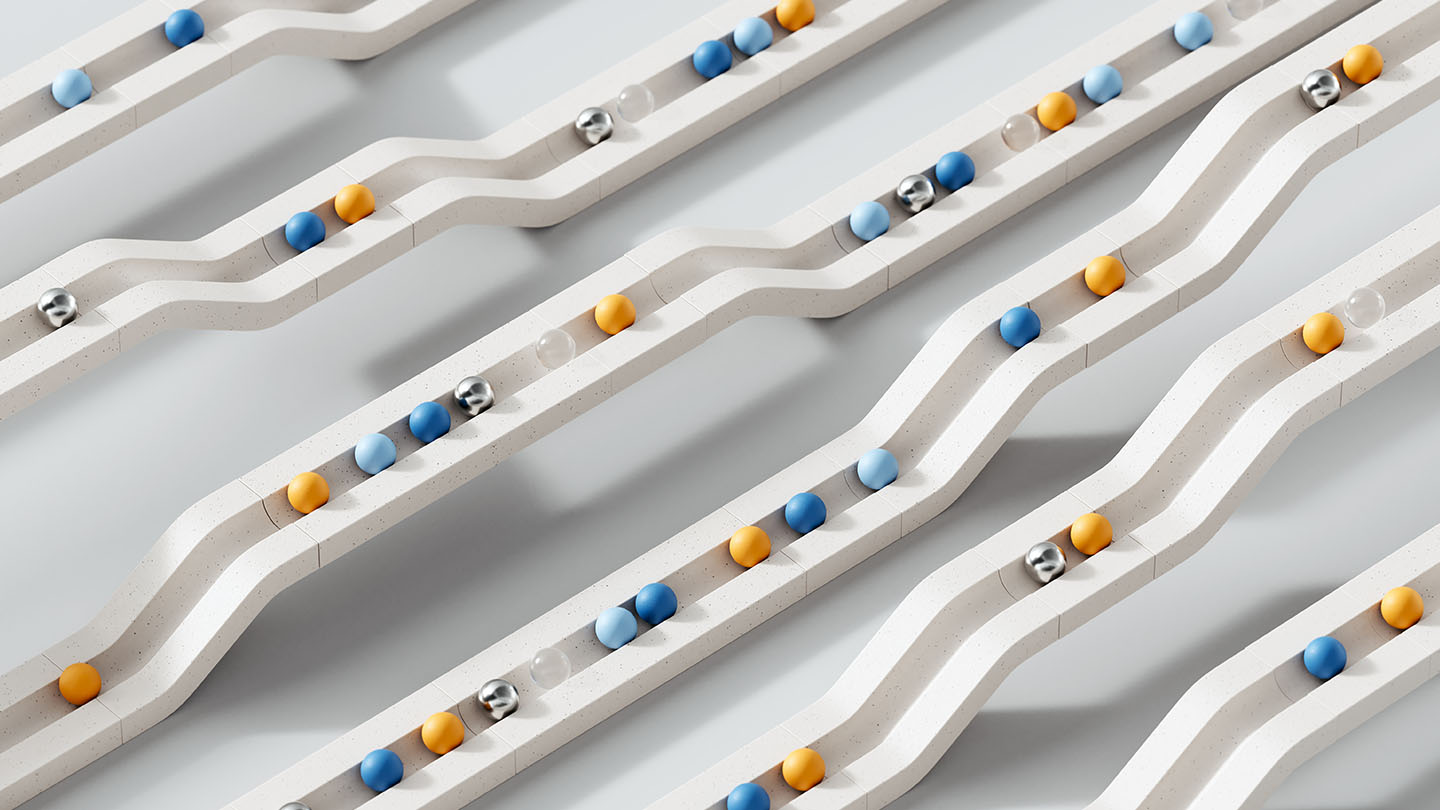 marbles inside a wooden road banner