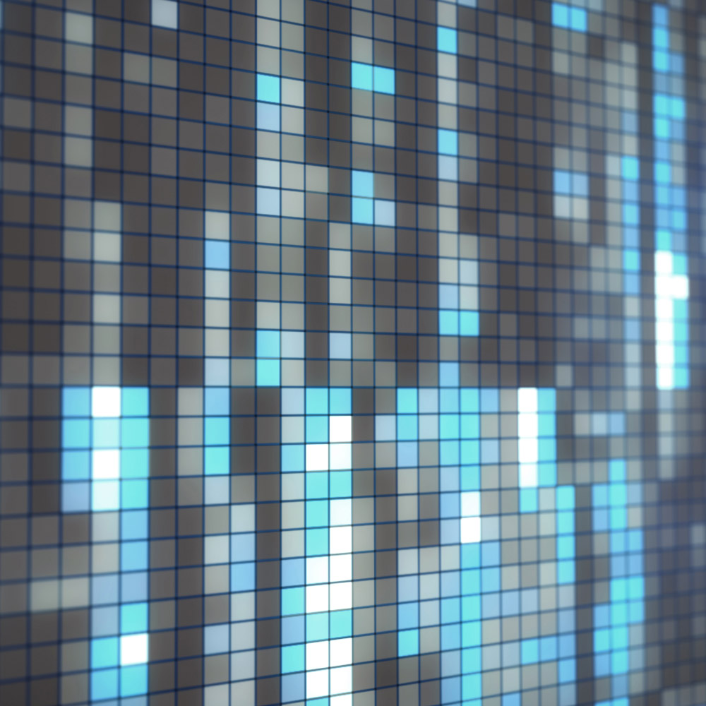 Abstract pattern of blue squares