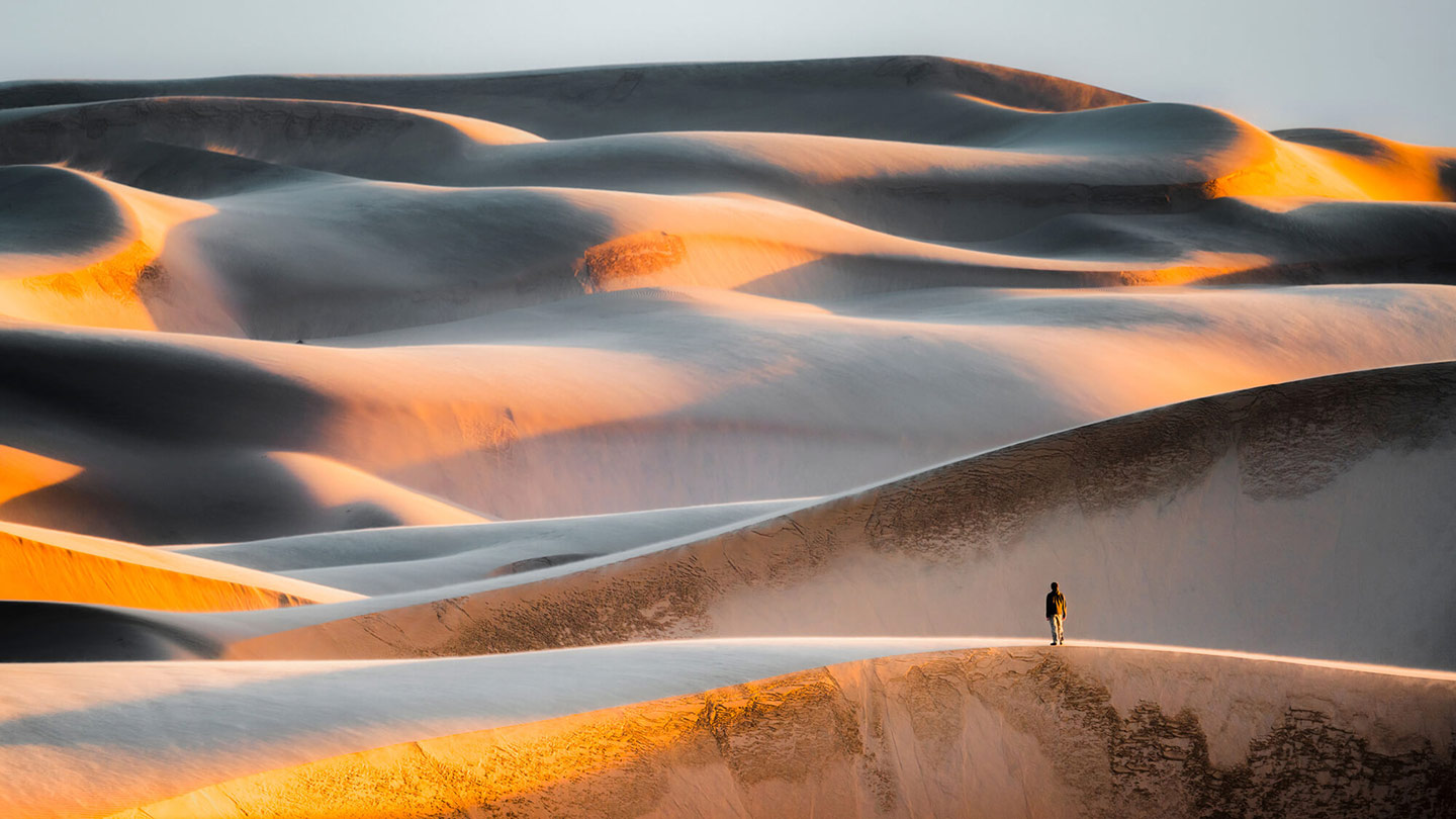 man in desert