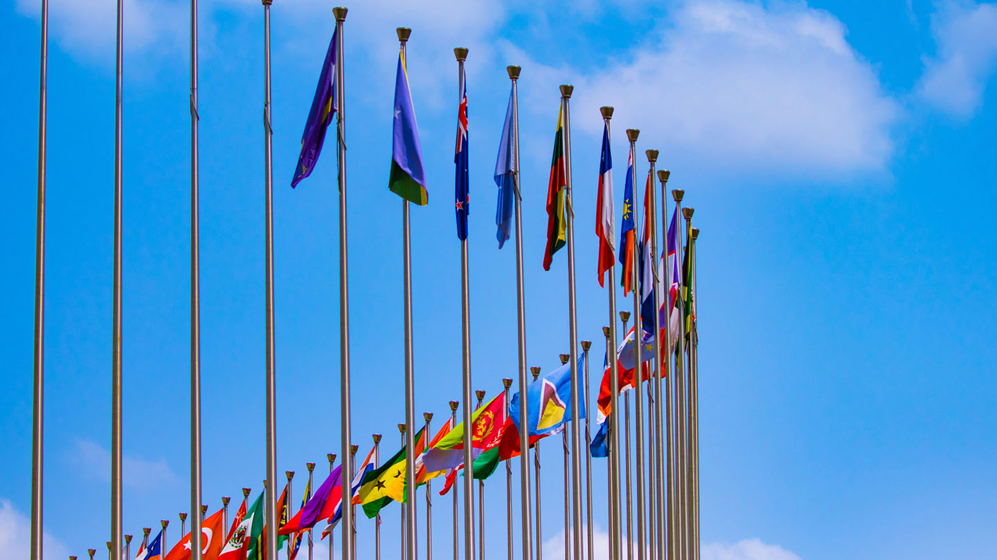 Waving flags