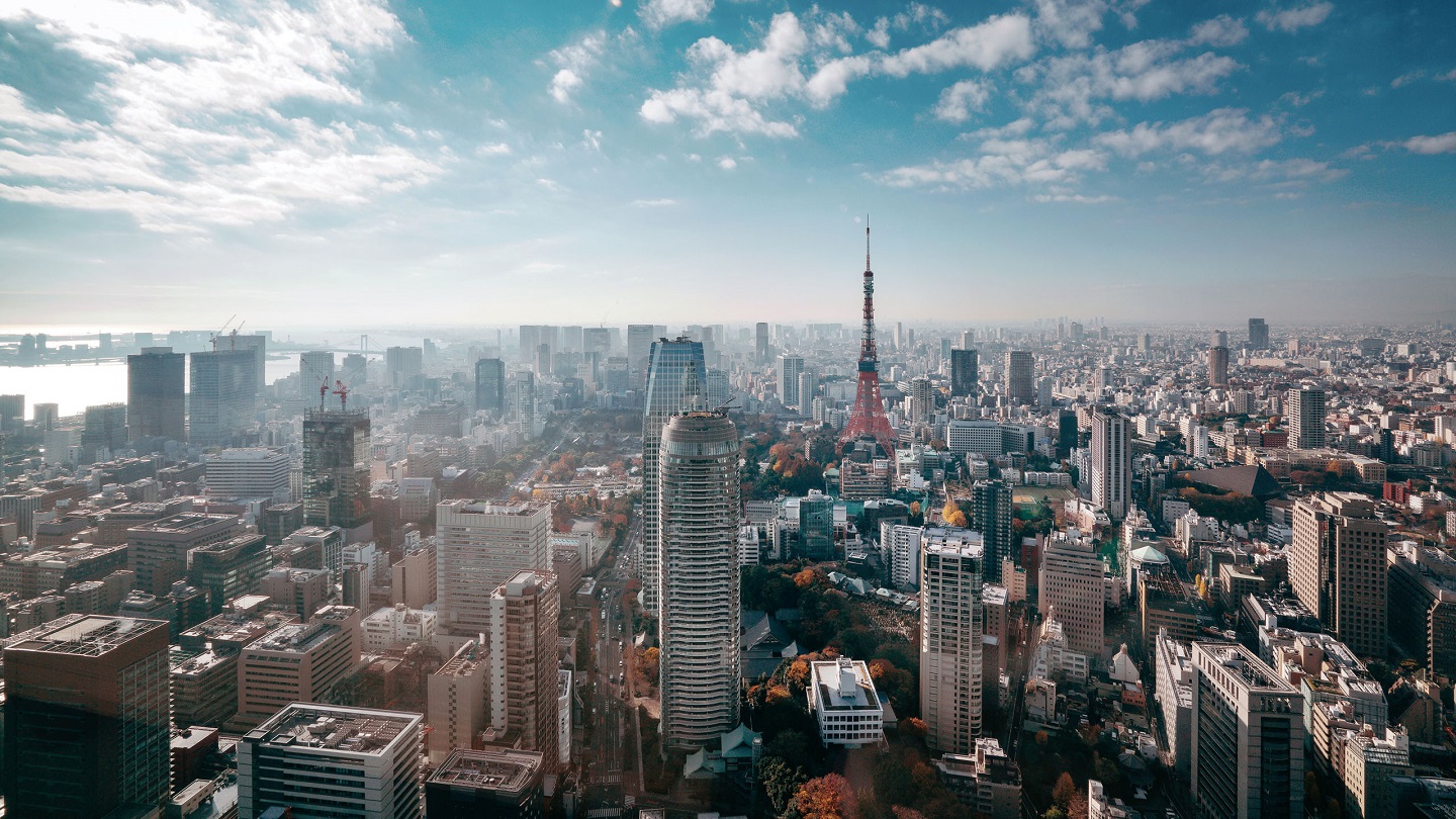 Tokyo, Japan skyline with the Tokyo Tower